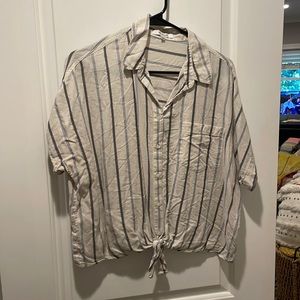 Madewell tie blouse